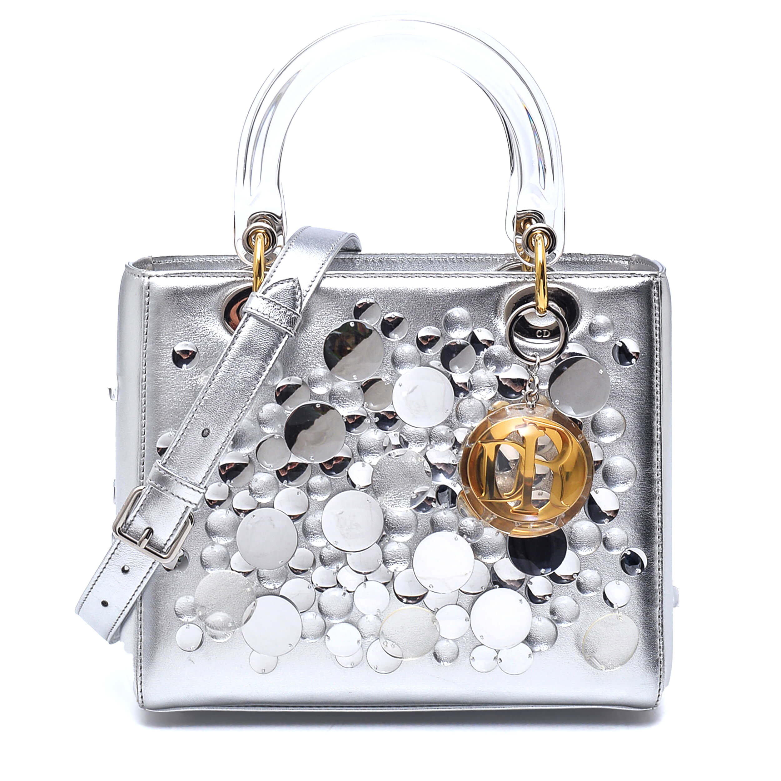 Christian Dior - Metallic Silver Haruka Kojin Small Ltd. Edt. Lady Dior Bag 